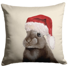 Load image into Gallery viewer, Rabbit Gifts, Brown Bunny Christmas Pillow