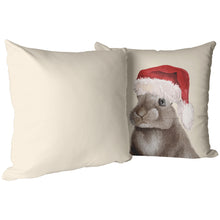 Load image into Gallery viewer, Rabbit Gifts, Brown Bunny Christmas Pillow
