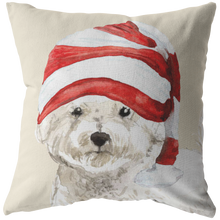 Load image into Gallery viewer, Bichon Frise Christmas Pillow