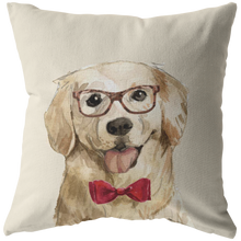 Load image into Gallery viewer, Golden Retriever Portrait Pillow