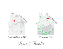 Load image into Gallery viewer, Our First Home, Custom Map Print, New Homeowner Gift Idea, Realtor Closing Gift