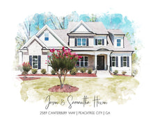 Load image into Gallery viewer, Home Portrait Custom Digital File to Print at Home | Moving Home Cards | 1st Home Gift