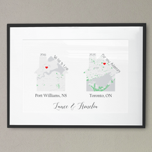 Load image into Gallery viewer, Our First Home, Custom Map Print, New Homeowner Gift Idea, Realtor Closing Gift