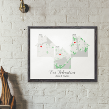 Load image into Gallery viewer, Our First Home, Custom Map Print, New Homeowner Gift Idea, Realtor Closing Gift