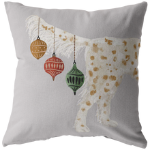 Load image into Gallery viewer, English Setter Christmas Gift | Unique Pet Pillows | Orange and White Setter Gun Dog Pillow | Holiday Decor Keepsake