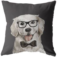 Load image into Gallery viewer, Golden Retriever Watercolor Throw Pillow