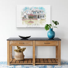 Load image into Gallery viewer, Custom Home Portrait on Canvas, Housewarming gift for New Home