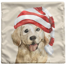 Load image into Gallery viewer, Golden Retriever Christmas Pillow for Golden Treasures Rescue