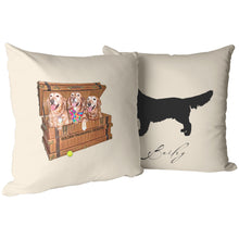 Load image into Gallery viewer, Golden Retriever Silhouette Pillow for Golden Treasures Rescue