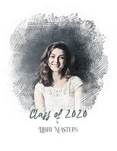 Load image into Gallery viewer, Graduation Portrait, Personalized Grad Gift, Fraternity or Sorority Portrait, Graduation 2021, Graduate Nurse Present