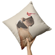 Load image into Gallery viewer, Great Dane Gifts for Christmas, Dog Decor for the Holidays, Cardinal Holiday Pillow, Pet Loss Gift