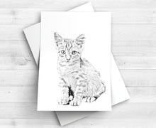 Load image into Gallery viewer, Pet Portrait Sketch, Dog Pencil Illustration, Cat Wall Art, Pet Loss Gift