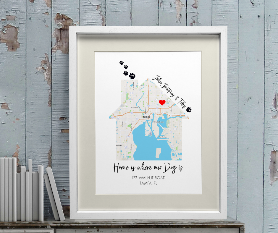 New Home Key Map Wall Art, Gifts For New Homeowners, New Home Gift Ideas -  Best Personalized Gifts For Everyone