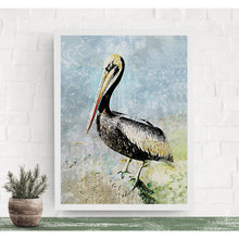 Load image into Gallery viewer, Pelican Print | Art for Beach House | Water Inspired Print | Ocean Life Art Print