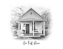 Load image into Gallery viewer, Custom House Portrait, First Time Home Buyer Gift, House Drawing, Housewarming Gift for Best Friend