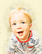 Load image into Gallery viewer, Family Portrait from Photo, Watercolor Painting of your Family, Family Illustration Print