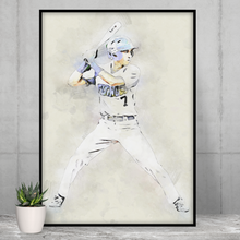 Load image into Gallery viewer, Baseball Player Portrait