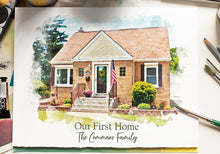 Load image into Gallery viewer, Custom Home Portrait Our First Home