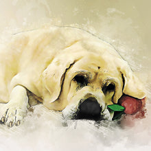 Load image into Gallery viewer, Custom Pet Portrait, Pen and Watercolor Style Portrait of your Dog or Cat, Pet Memorial Gift