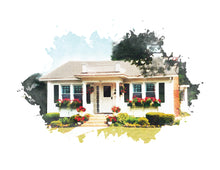 Load image into Gallery viewer, Home Portrait Custom Digital File to Print at Home | Moving Home Cards | 1st Home Gift