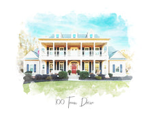 Load image into Gallery viewer, Home Portrait Custom Digital File to Print at Home | Moving Home Cards | 1st Home Gift