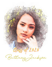 Load image into Gallery viewer, Graduation Portrait, Personalized Grad Gift, Fraternity or Sorority Portrait, Graduation 2021, Graduate Nurse Present