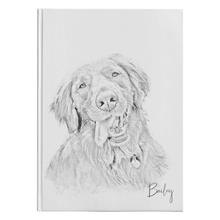 Load image into Gallery viewer, Pet Portrait Journal, Dog Cover Notebook, Personalized Pet Notepad