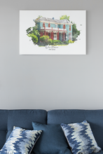 Load image into Gallery viewer, Custom Home Portrait on Canvas, Housewarming gift for New Home