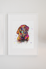 Load image into Gallery viewer, Pop Art Dog Portrait, Custom Dog Painting from Photo, Pet Memorial Gift