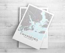 Load image into Gallery viewer, Custom City or Town Map | Map of My Home Town | Christmas Gift for New Homeowner | 1st Anniversary Gift