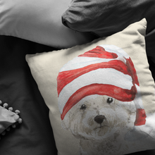 Load image into Gallery viewer, Bichon Frise Christmas Pillow