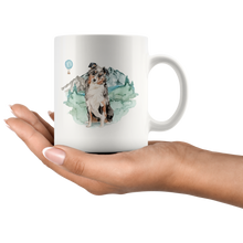 Load image into Gallery viewer, Custom Adventure Dog Mug | Gift for Dog Owner | Mountain Dog | Outdoor Dog Lovers Present | Pet Memorial Gift