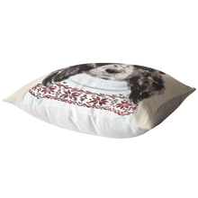 Load image into Gallery viewer, Cocker Spaniel Christmas Pillow | Christmas Sweater Pillow | Custom Dog Pillow