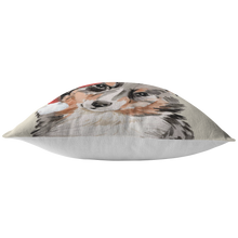 Load image into Gallery viewer, Australian Shepherd Gifts, Christmas Dog Throw Pillow, Aussie Shepherd Owner Gift for Christmas