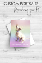 Load image into Gallery viewer, Rainbow Bridge Pet Portrait, Colorful Style Portrait of your Dog or Cat, Pet Memorial Gift
