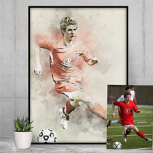 Load image into Gallery viewer, Sport Portrait Print Lacrosse, Family Baseball Art, 2021 University Sport Team Portrait, Dorm Art, Teenager Wall Art