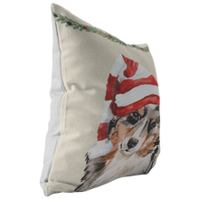Load image into Gallery viewer, Australian Shepherd Gifts, Christmas Dog Throw Pillow, Aussie Shepherd Owner Gift for Christmas
