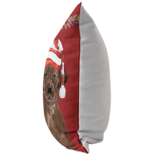 Load image into Gallery viewer, Brown & Yellow Lab Christmas Pillow