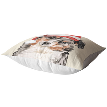 Load image into Gallery viewer, Australian Shepherd Gifts, Christmas Dog Throw Pillow, Aussie Shepherd Owner Gift for Christmas