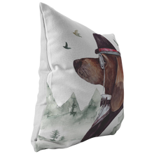 Load image into Gallery viewer, Basset Hound Throw Pillow, Dog Pillow, Pet Portrait Pillow, Gift for Dog Lovers