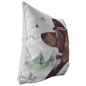 Basset Hound Throw Pillow, Dog Pillow, Pet Portrait Pillow, Gift for Dog Lovers