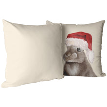 Load image into Gallery viewer, Rabbit Gifts, Brown Bunny Christmas Pillow
