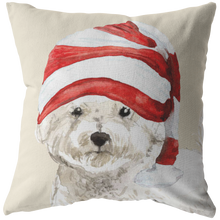 Load image into Gallery viewer, Bichon Frise Christmas Pillow
