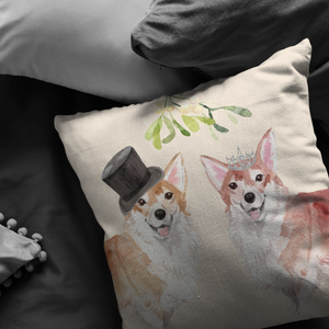 Welsh Corgi Gift | Dog Christmas Pillow | Pet Portrait Pillow