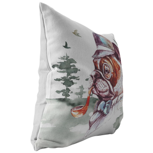 Frenchie Pillow | French Bulldog Throw Cushion | Vintage Art Decor