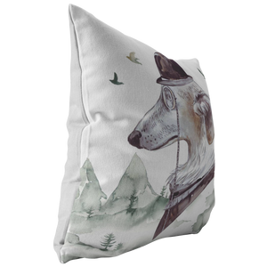Russian Wolf Hound | Vintage Decor Pillow | Unique Pet Art