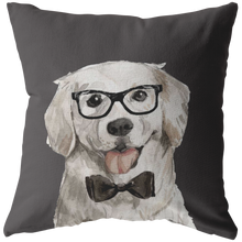 Load image into Gallery viewer, Golden Retriever Watercolor Throw Pillow
