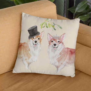 Welsh Corgi Gift | Dog Christmas Pillow | Pet Portrait Pillow