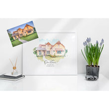 Load image into Gallery viewer, Custom Home Portrait, Realtor Closing Gift, Painting from Photo, Watercolor House
