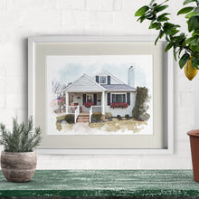 Load image into Gallery viewer, Custom Home Portrait, Realtor Closing Gift, Painting from Photo, Watercolor House
